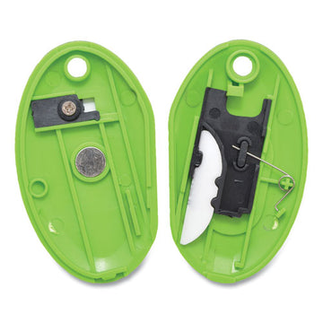 Westcott® Compact Safety Ceramic Blade Box Cutter, 2.5", Retractable Blade, Green freeshipping - TVN Wholesale